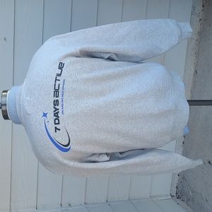 7 DAYS ACTIVE‎ Streetwear Grey Cotton Mens Sz XS Crewneck Sweater Sweatshirt NEW